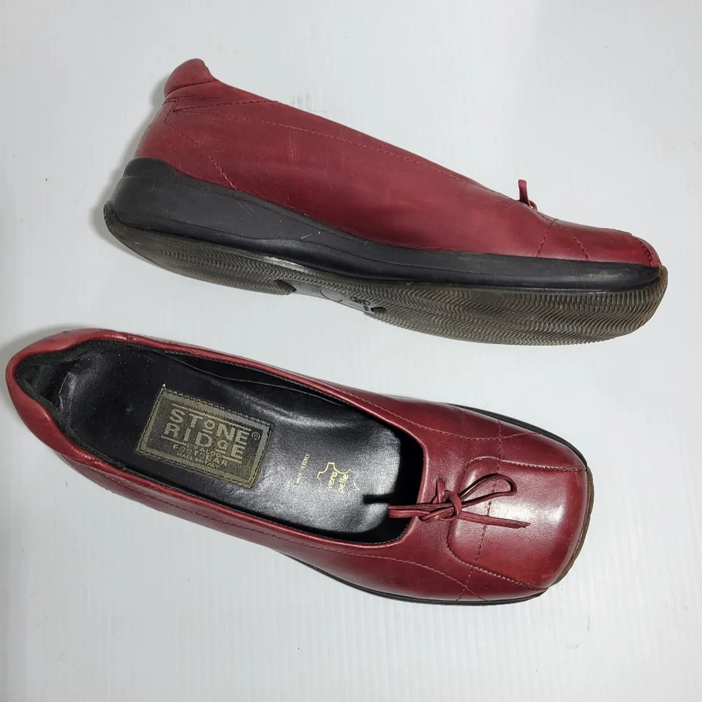 vintage Stone Ridge by Aldo ballet flat  shoes red leather size 36